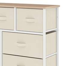 BALCONERA Chest Of Drawers, 9 Fabric Drawers With Handles, Storage Cabinet, Drawer Cabinet, Cupboard, Metal Frame, Fabric Chest Of Drawers For Bedroom, Living Room, Hallway, Office, Black Wood Grain - 白色 - 查看 9