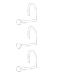 CIZME 3pcs Transparent Nose Studs, Transparent Nose Rings, Suitable For Workplace Wear, Straight, L-Shaped, Spiral UV Nose Studs, Nose Piercing Jewelry, Transparent Piercing Retainers - Clear - View 17