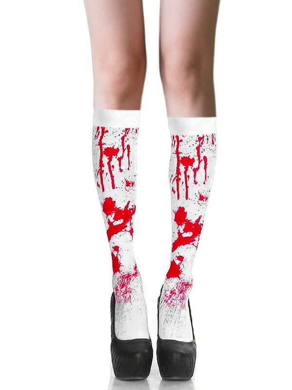 Halloween Socks Makeup Ball Cosplay Props Halloween Party Haunted House Horror Decorations Knee Socks Halloween Decorations