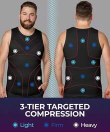 Gynecomastia Compression Shirt For Men - Slimming Undershirt Tank Top - màu đen - Xem 4