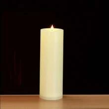 12 英寸/14 英寸无焰 LED 蜡烛灯 - 电池供电，带定时器的遥控器，适用于灯笼、门廊、壁炉，耐用且持久，非常适合万圣节、圣诞节和其他节日家居装饰 - 米黃色 - 查看 15