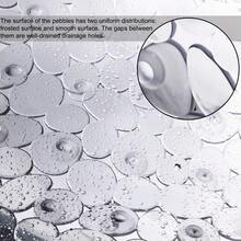 1pc 53 * 52cm Pebble Anti Slip Pad With Suction Cup For Bathroom Anti Slip Pad, Machine Washable And Easy To Clean 21 * 20.5 Inches, Suitable For Shower Rooms, Hotels, Bathrooms, Toilets, Bathtubs, Bathroom Accessories, Autumn Decoration