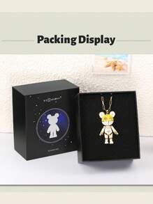 Cosmos NCosmos Bear Vintage Neutral Pendant Necklace Copper Gun Black/Antique Silver/White 3-Color Optional Fashion Daily Birthday Gift