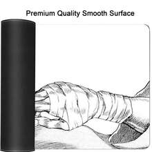 1pc Extra Large Samurai Sword Gaming Mouse Pad - Black And White Desk Pad, Sewn Edges, Anti-Slip Rubber Base, Extra-Large Keyboard And Mouse Pad - The Perfect Gift For Men