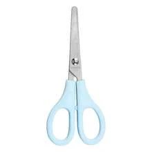 1把不锈钢圆头剪刀 - 精准剪裁纸张、布料和绳子，多功能家用工具，符合人体工学的手柄（紫色/粉色/蓝色），缝纫和手工切割器，握感舒适，设计精良，是缝纫爱好者的理想之选 - 彩色 - 查看 6