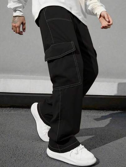 1pc Boys/Teens Vintage Minimalist Cargo Pants, Suitable For Workout, Outdoor, Spring/Autumn