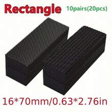 20 piezas/40 piezas/100 piezas Sujetadores rectangulares para alfombras, fijadores de alfombra de coche adhesivos por ambos lados, almohadillas antideslizantes para alfombras de piso del hogar, cierres de gancho y bucle
