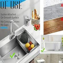 1pc Drain Hair Catcher With Suction Cup, Silicone Square Drain Cover For Shower, Anti Sink Clogging, Floor Cover Shower Drain Hair Outlet Filter, For Bathroom Tub And Kitchen, Bathroom Tools Home Bathroom Decor Fall Decor Back To School,Dorm Essentials - Grey - View 4