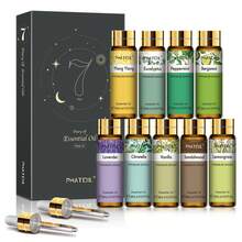 PHATOIL 精油礼盒套装，多规格套装选择（3 件/6 件/9 件/10 件/12 件/15 件/20 件套装）香薰精油套装，水果香薰油套装不同套装用于扩散器、香薰、蜡烛、香皂，高级精油礼盒套装送朋友、家人、节日礼物 - 多樣化香型 - 查看 22