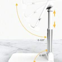 1pc Foldable Phone Stand, Desk Phone Holder, Portable Adjustable Stand For Phone & Tablet, Livestream, Desktop Decoration, Non-Slip Back To School - 白色 - 查看 5