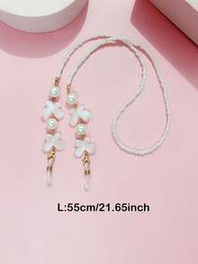 Fashionable Eyeglasses Chain, Butterfly & Faux Pearl Decor Colorful Versatile Eyeglass Strap - Multicolor - View 4