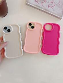 3 件多巴胺波浪纹手机壳，适用于 和 Galaxy 16、16 Pro Max、16 Pro、16 Plus、白色、粉色、玫瑰红色手机壳 - 彩色 - 查看 5