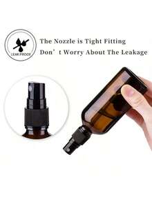 Amber Red Essential Oil Spray Bottle, 100ML Small Spray Bottle, Convenient For Travel, Leak-Proof - Suitable For Toner, Face And Hair Spray - Brown - View 7