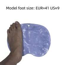 1 pieza Alfombra exfoliante para los pies, Almohadilla de ducha exfoliante, Masajeador de pies de silicona, Cepillo de pies para el baño, Alfombra de masaje para los pies - Consulte la imagen de comparación de talla de pie del modelo si el tamaño específico no está claro.