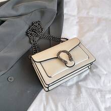 2025 New Fashion Chain Bag Single Shoulder Crossbody Small Square Bag - 白色 - 查看 1