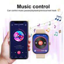 Reloj inteligente con pantalla HD, equipado con pantalla curva de color LED de alta definición, compatible con varios idiomas, pantalla táctil completa, reproductor de música, función de llamada, notificación de mensajes - Multicolor - Ver 9