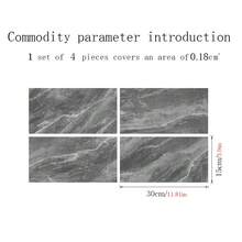 4pcs/8pcs Kitchen Backsplash Faux Marble Brick Pattern Wall Stickers, Home Decor, Dining Room Vanity Decor Self-Adhesive, Waterproof Kitchen Renovation Wallpaper