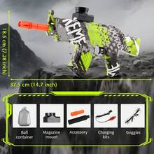 AK/MP5 Electric Gel Ball Blaster - Automatic Outdoor Toy Gun For Team Battles,Boy's Game (Bullets Not Included)