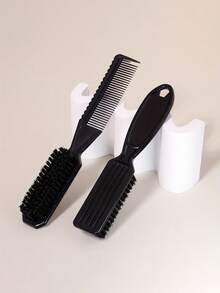 2 Peças Conjunto Multifuncional de Escova e Pente de Viagem para Crianças - Uma Ferramenta de Penteado de Dois Lados e Conjunto de Acessórios para Cabelos Comuns, Produtos e Acessórios de Cabelo para Salões de Beleza, Essencial para Viagens de Beleza, Adequado para Crianças