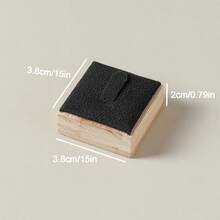 1pc Natural Bamboo Wood Ring Holder Jewelry Display Stand Back To School,Room Decor - Multicolor - View 9