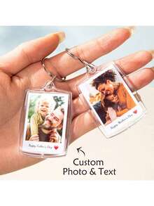 Portachiavi lungo personalizzato con foto e testo, portachiavi in acrilico personalizzato, portachiavi di coppia personalizzato, portachiavi con foto, regalo per la mamma, regalo per il papà, regalo di compleanno, San Valentino, anniversario, regalo per la coppia, festa della mamma, festa del papà, colorato, carino, affascinante - Multicolore - Visualizzare 4