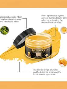 Natural Beeswax Furniture Polish Wood Cleaner And Polishing Furniture Cleaner - Multi-Surface Wood Cleaner And Polishing Furniture Quick Luster Restoration Protective Agent Kitchen Cabinet Surface Cleaner House Cleaning Supplies Home Improvement Supplies Wood Fragrance Beeswax Natural Beeswax Traditional Wood Wax Multi-Purpose Beeswax Furniture Polishing Wood Fragrance Beeswax A Complete Solution For Wood