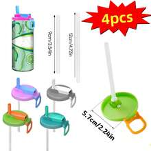 1/2pcs Silicone Straw Lids, Reusable Beverage Can Covers, Ideal For Soda, Canned Drinks, Juices, Food Storage, Parties, Holidays, Travel, Camping, Back To School - Multicolor - View 10