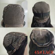 8-16inch Transparent Lace Front Wigs Bob Wig Human Hair Straight Peruvian Human Hair 150% Density 4x4 Lace Closure Short Bob Wigs For Women Pre Plucked With Baby Hair Natural Color