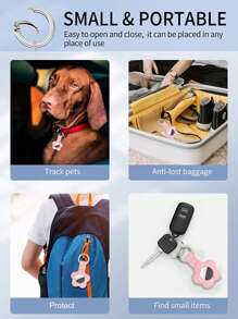 1pc Airtag Holder Compatible With Apple Air Tag,Flower Keychain AirTags Case With Anti-Lost Key Ring, Protective AirTag Keychain Cover, Finder Items For Pets, Keys, Backpacks