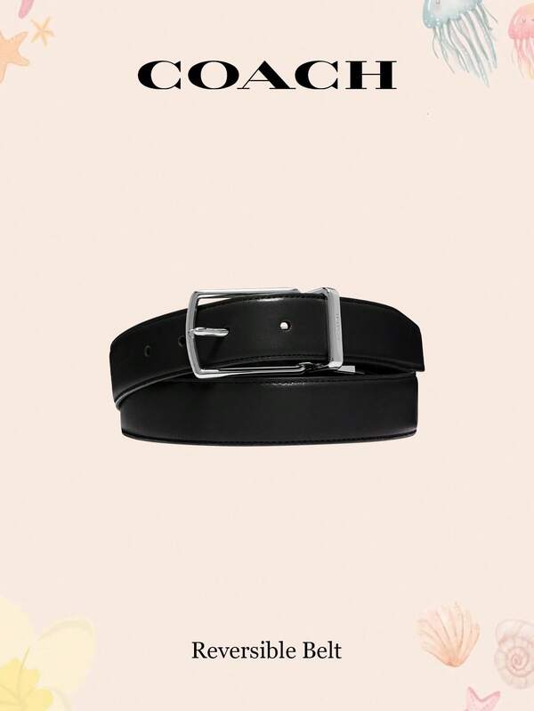 Coach Harness Buckle Cut To Size Reversible Belt, 32 Mm
