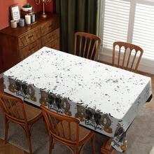 1pc/10pcs Halloween BOO Bow Tablecloth, Waterproof And Stain-Resistant, Easy To Clean, Suitable For Dinner, Picnic, Dining Table, Party, Home Decor, Indoor And Outdoor Use, Available In Multiple Sizes