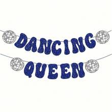 Party Decorations, Glitter Disco Ball Banner Silver Fringe Banner For Mamma Mia Party Decorations Birthday Bridal Shower Bachelorette Wedding - Multicolor - View 1