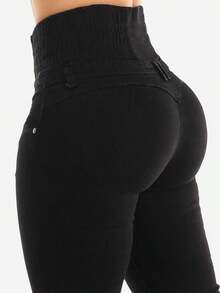 MX JEANS Black Ultra High Spandex Waist Levantacola Skinny Jeans - Nhiều màu - Xem 1