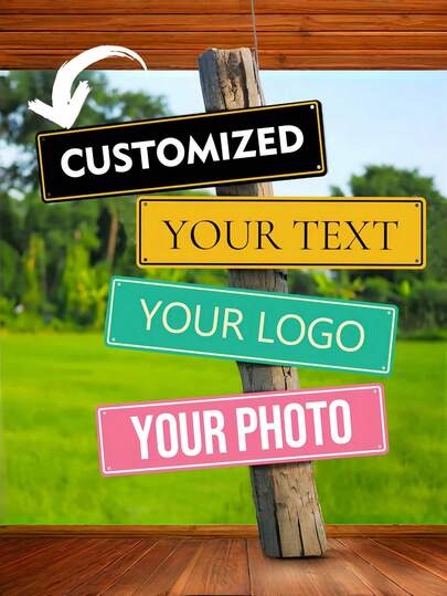 1/3pcs Custom 16x4 Inch Aluminum Sign - Personalized Text, Rust-Resistant, Perfect For Indoor/Outdoor Decoration, Room Decor, Entrance, Hazard Warning, Intersection, Parking Lot, Street Sign, Decorative Plaque, Ideal For Holidays, Christmas, Halloween