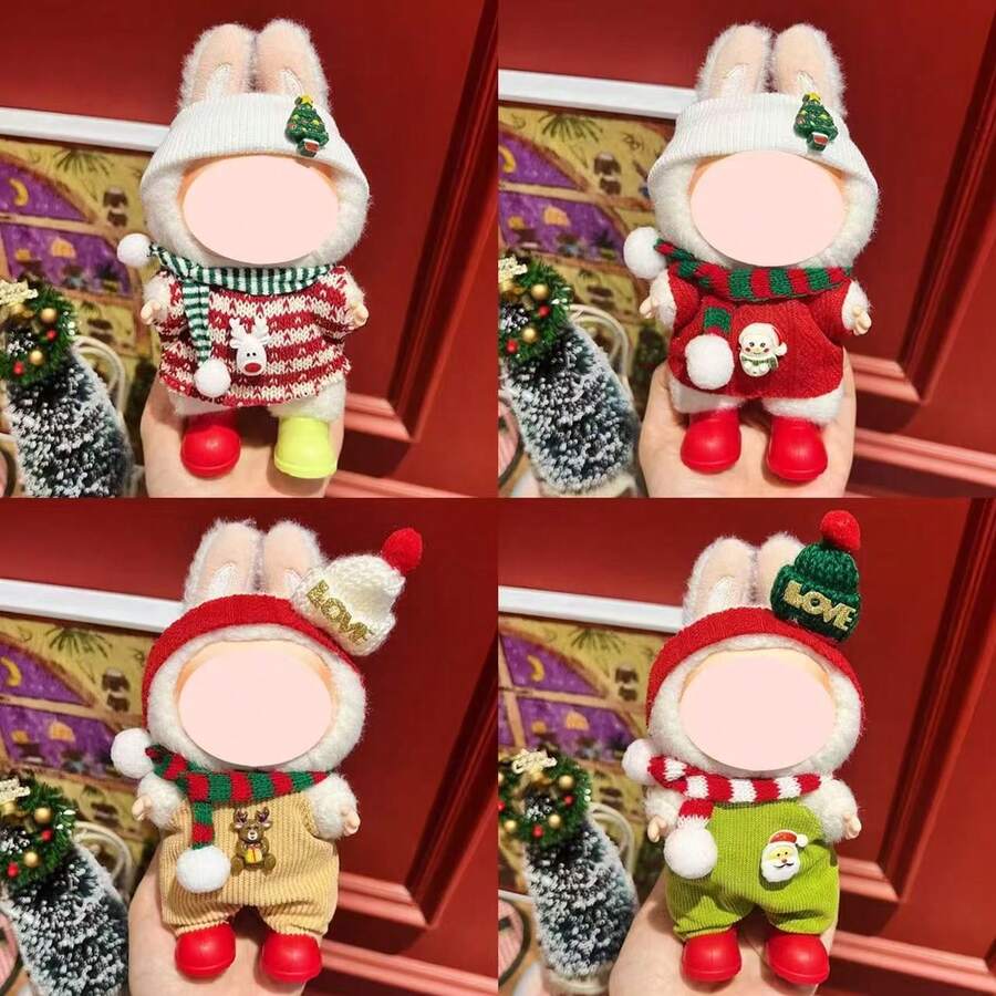 [仅衣服] 新款热销 17 厘米第一代/第二代/第三代 Labobo 娃娃服装， 可爱圣诞服装 - 彩色 - 查看 1