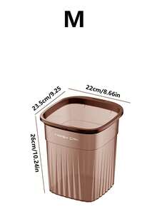 1pc Household Garbage Bin, Large Plastic, Transparent, High Aesthetics Garbage Bin, Bathroom, Kitchen, Living Room Garbage Bin, Thick Paper Basket Garbage Bin