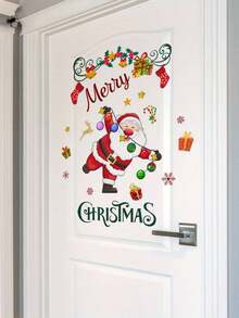 1 Stück Weihnachts-Schneeflocken-Stern Design selbstklebender Wand- und Türaufkleber, für Heim- und Fenster-Dekoration, Weihnachtsdekoration, Raumdekoration, Winterweihnachtsdekoration, Weihnachtsgeschenke, Weihnachtsdekoration