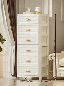 3/4/5/6 Layers Of Transparent Panel Rolling Multi-Purpose Storage Drawers - Single Door Collapsible Locker - Durable, Plastic Drawer Storage,Space-Saving Kitchen Storage Shelves For Storing Snacks, Drinks, Bookshelves, Clothing Suitable For Kitchen,Living Room,Study Closet,Bathroom - Multicolor - View 11