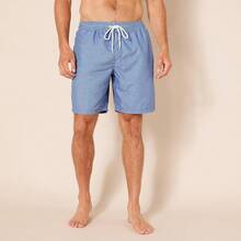 Traje de baño de secado rápido de 9 para hombres de Essentials - Azul marino, rayas - Ver 5