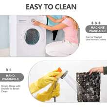 1pc 53 * 52cm Pebble Anti Slip Pad With Suction Cup For Bathroom Anti Slip Pad, Machine Washable And Easy To Clean 21 * 20.5 Inches, Suitable For Shower Rooms, Hotels, Bathrooms, Toilets, Bathtubs, Bathroom Accessories, Autumn Decoration - Black - View 9