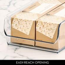 Caja de almacenamiento para refrigerador, caja de conservación fresca, caja de almacenamiento de huevos congelados, caja deslizable para refrigerador, latas, bebidas, cocina, verduras y frutas, artefacto de organización especial (color transparente) (2 piezas/3 piezas/4 piezas), decoración del hogar, almacenamiento para fiestas y Navidad - Transparente*4 piezas - Ver 7