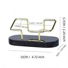 Premium Marble Business Card Holder For Professional Desks, Sleek Metal Card Storage Box With Memo Clip, Vertical Display Stand, And Elegant Desk Organizer For Networking, Meetings, And Client Presentations In Modern Office And Home Workspaces, Featuring Durable Metal Construction, Marble Look, Minimalist Chic Finish, Ideal Gift And Storage Solution For Everyday Use - Black - View 8