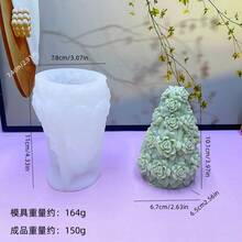 Christmas Tree Scented Candle Silicone Mold, DIY Plaster Diffuser Decor Mold For Christmas