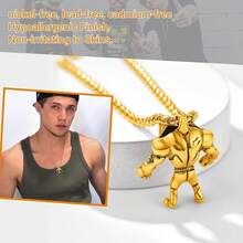 PROSTEEL Stainless Steel Shark/Octopus/Wolf Tooth Necklace For Men Women, Black/Gold/Silver Tone, Punk Rock Necklace, 22inch-24inch Adjustable, Come With Box-389426 - 02FitnessShark-鍍金 - 查看 7