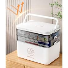 3-Layer Medicine Cabinet Family Storage Dustproof Large Capacity Case Organizer - White - View 7