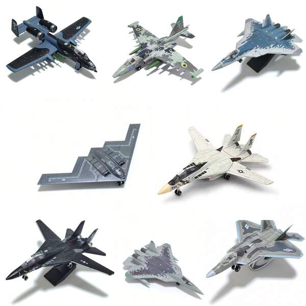 1 Peça Modelo de Avião de Caça F14, SU57, F22, B2, SU25, A10, Modelo de Bombardeiro, Miniatura em Escala, Modelo de Avião de Bloco de Construção de Plástico, Presente Criativo de Colecionador, Adequado para Maiores de 14 Anos, Presente de Natal