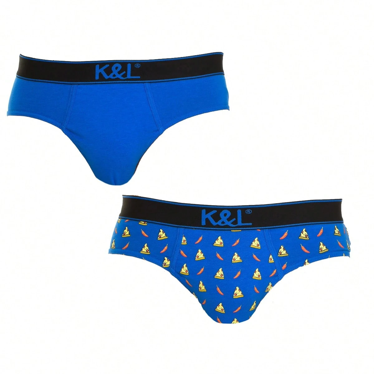 Azul-azul estampado