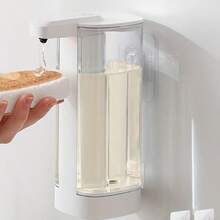 Wall-Mounted Automatic Soap Dispenser, USB Rechargeable LithiumBattery, Plastic, For Kitchen & Bathroom Sinks, With Built-In SoapDispenser Functionality,1200mAh