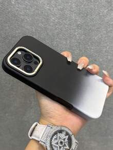 Luxury Gradient Double Color Rhinestone Soft Silicone Case Compatible With IPhone 16 15 14 13 12 Pro Max Shockproof Back Cover Phone Case