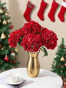 1Pc Artificial Hydrangeas With Stems - Real Touch, Suitable For Wedding Decorations, Home Decorations, Garden Decorations, Graduation Decorations, Gender Reveal Decorations, Bridal Showers, Party Gifts, Graduation Ceremonies, Party Decorations, Bridal Bouquets, Outdoor Decorations, Camping, Patio Decorations, Courtyard Decorations,